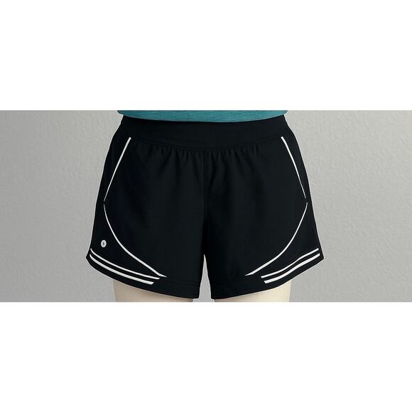 Avia Black‎ Running Shorts Women S 4-6 Moisture Wicking Athletic - Picture 1 of 9